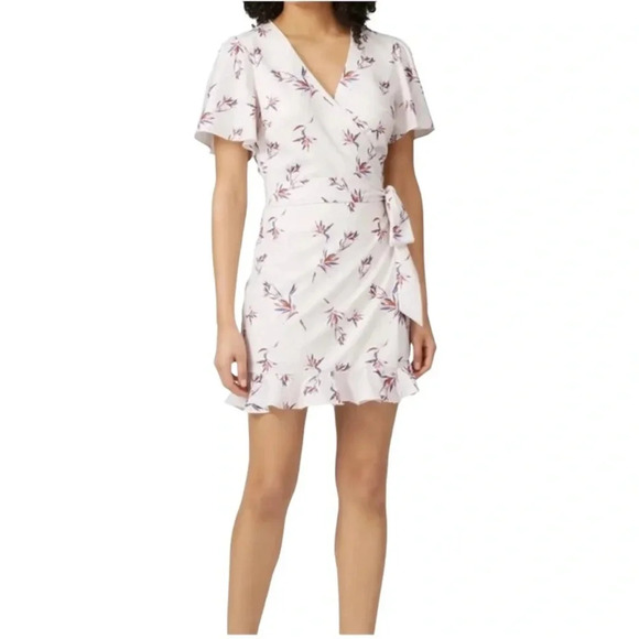 Stylestalker Wrap Penny Mini Dress v-neck short sleeve floral Size M RTR - Picture 1 of 6